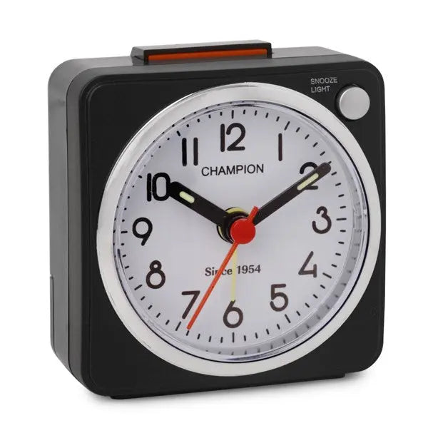 Champion Table Alarm Clock BLACK (Square)