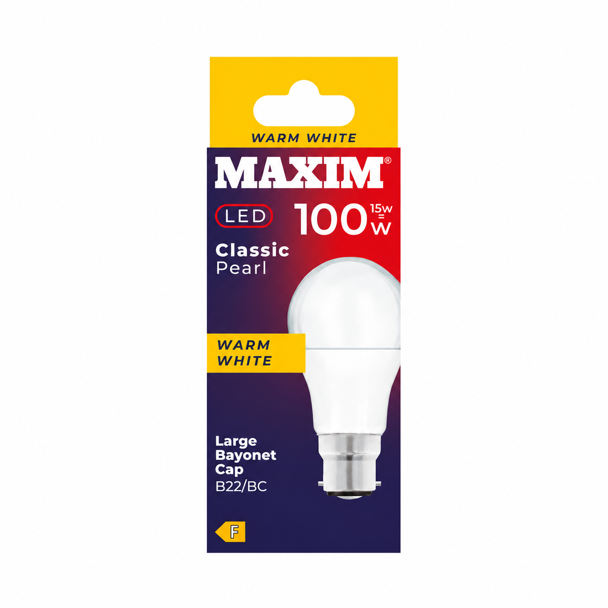 Maxim 15W B22 GLS Pearl LED Bulb Warm White 100W Equivalent Energy Saving