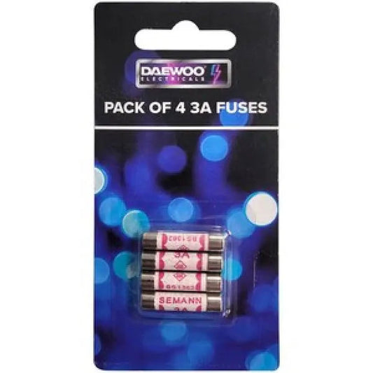 Daewoo 3 Amp Fuses 4 pack - Box of 10