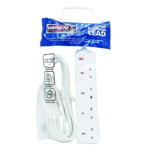 4 Gang 5m Extension Lead
