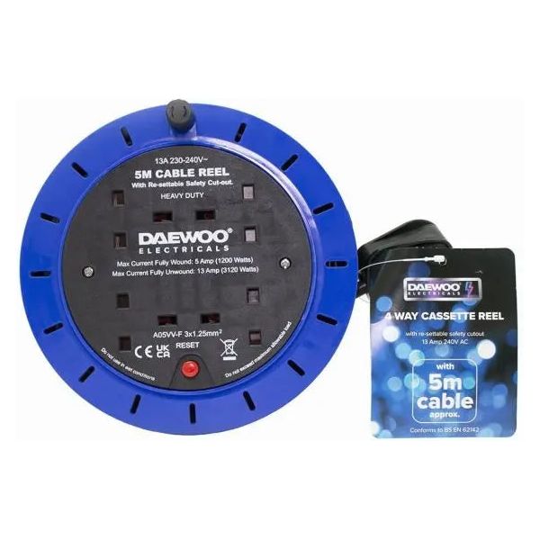 4 Way 5 Metre Cassette Reel