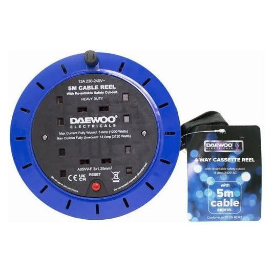 4 Way 5 Metre Cassette Reel