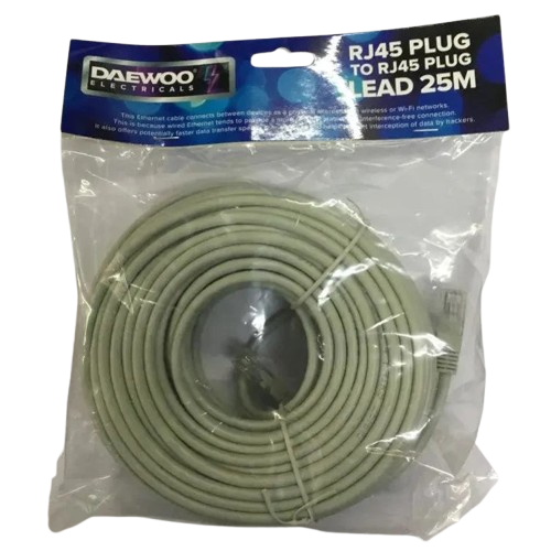 RJ45 Plug To RJ45 Plug Lead 25M