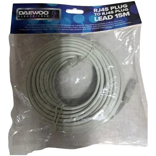 Daewoo RJ45 Plug To RJ45 Plug Lead 15m