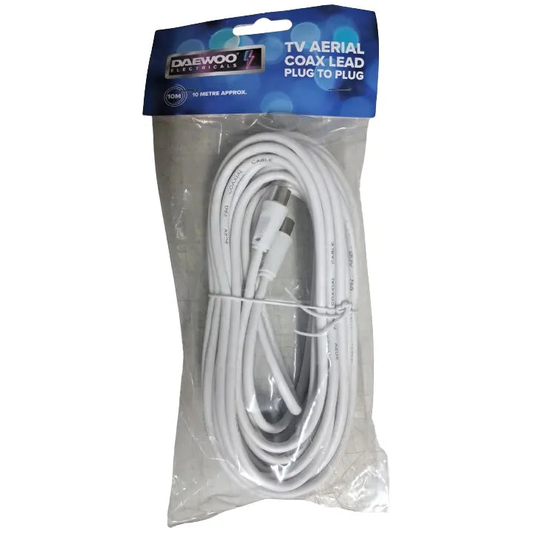 Daewoo Tv Aerial Coax Lead Plug To Plug 10m - Box of 10