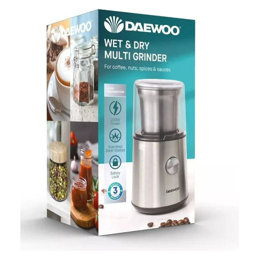 Wet and Dry Multi Grinder for Coffee, Nuts, Spices with Safety Lock
