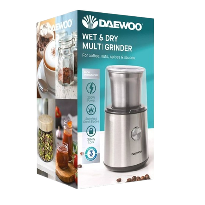 Wet and Dry Multi Grinder for Coffee, Nuts, Spices with Safety Lock