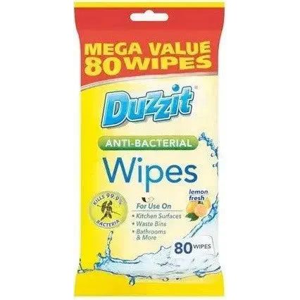 Duzzit Anti Bacterial Wipes Lemon Fresh Scent 80 Wipes - Box of 12