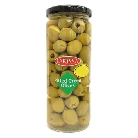 Green Pitted Olives - 430g - Larissa Box of 12
