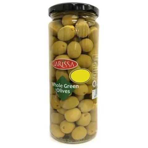 Green Whole Olives - 430g - Larissa Box of 12