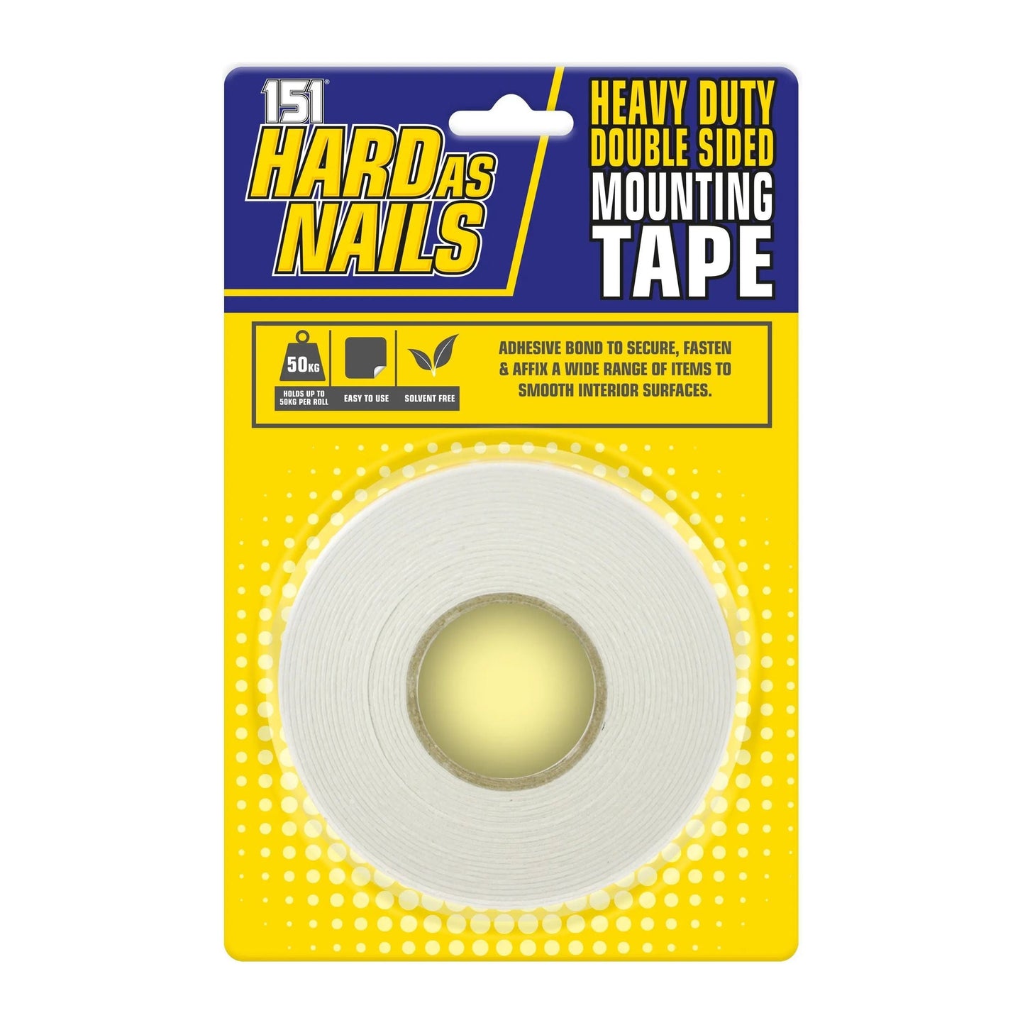 Hard as Nails Double Sided Heavy Duty Mounting Tape - Box of 6
