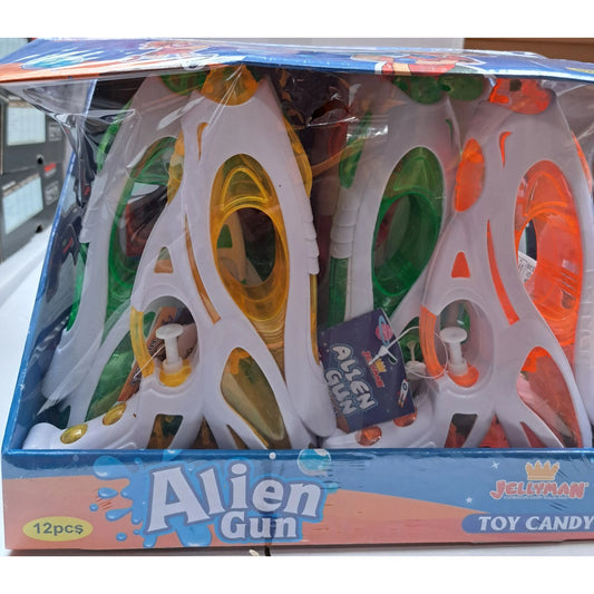 Jellyman Alien Gun Toy Candy Box of 12