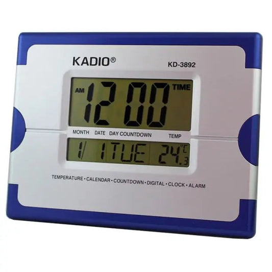Kadio Digital Wall & Table Clock with Temperature Day/Date Display KD-3892