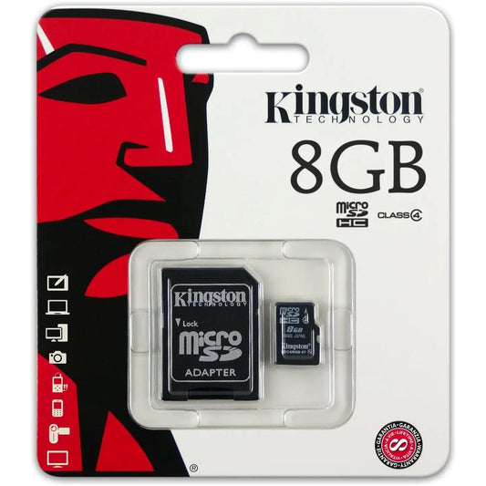 MicroSDHC SDC4 8GB Class 4 Flash Card+SD Adapter