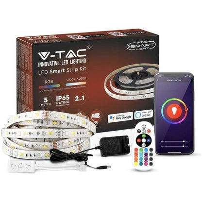 LED Strip Lights Lighting Tape Colour Changing 5M Remote, App Control Ip65 Tape