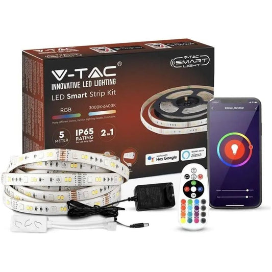LED Strip Lights Lighting Tape Colour Changing 5M Remote, App Control Ip65 Tape