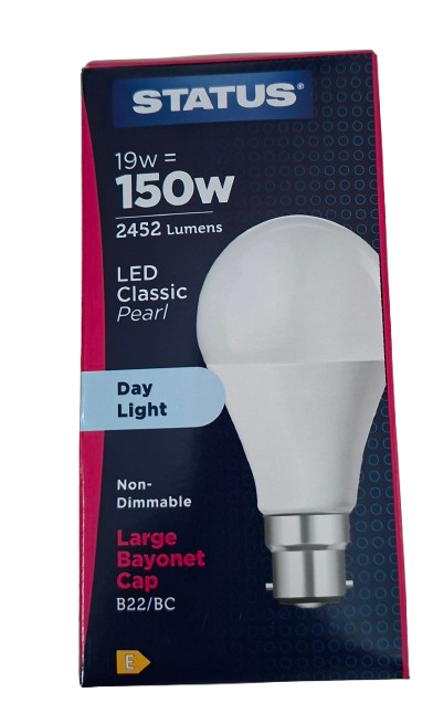 GLS Bayonet Cap Day Light 150w (19w) B22 Pearl LED Bulb