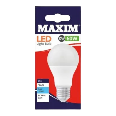 Maxim LED 60w (10w) GLS ES Daylight Bulb 10 Pack