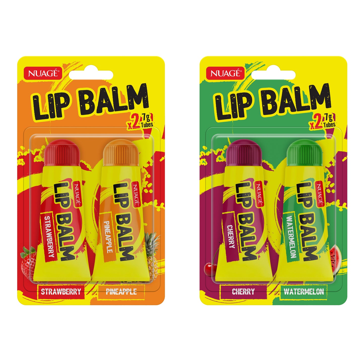 Lip Balm 2pk Cherry & Watermelon Strawberry & Pineapple