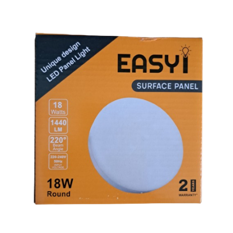 18W Round Surface Panel Light 6500K 120mm