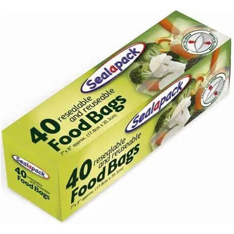 Food Bag 17.8cm x 20cm - 40 Pack - Box of 18