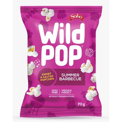 Wild Pop Summer Barbecue Flavour Popcorn 70g - Box of 20