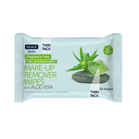 Nuage Make Up Remover Wipes Twin Pack 2 X 20pk