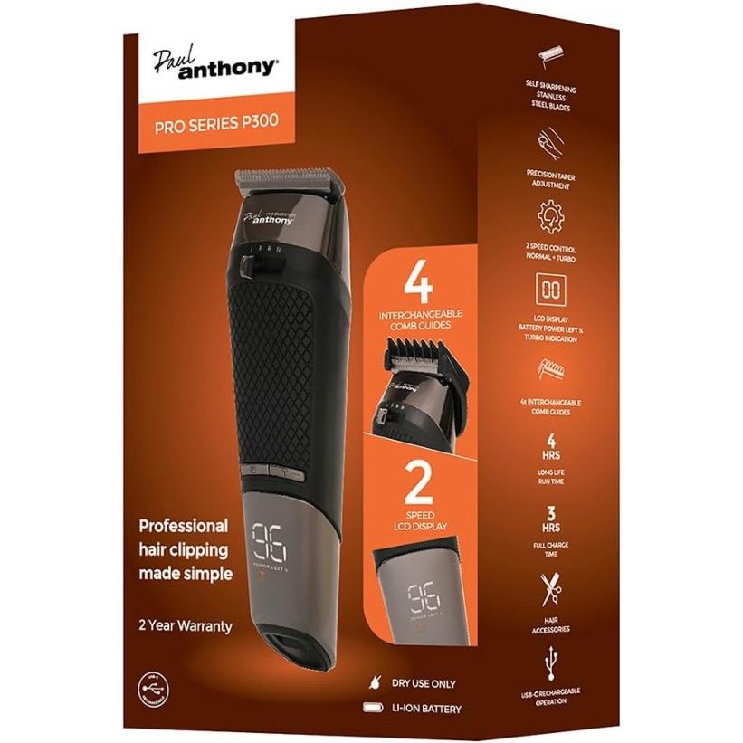 Paul Anthony 'Pro Series P300' USB-C Lithium Cordless Hair Clipper