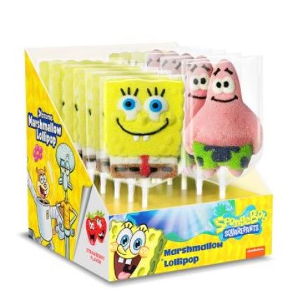 Relkon Spongebob Marshmallow Lollipop - Box of 12