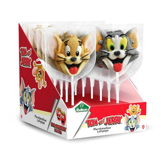 Relkon Tom And Jerry Marshmallow Lollipop - Box of 12