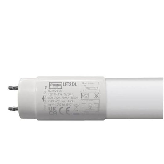 Crompton LED T8 Full Glass Tube 2ft