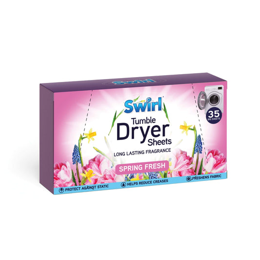 Swirl Tumble Dryer Sheets Spring Fresh 35pk - Box of 10