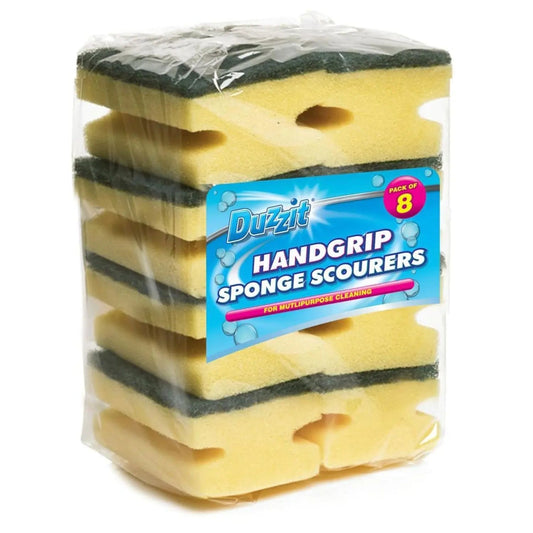 Handgrip Scourer Washing up Sponge 8 pack Duzzit - Box of 12