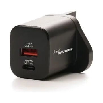 Paul Anthony USB-C + USB-A GaN PD30w Fast Charger