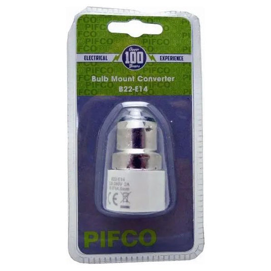 Pifco Bulb Mount Converter B22-E14 - Box of 10
