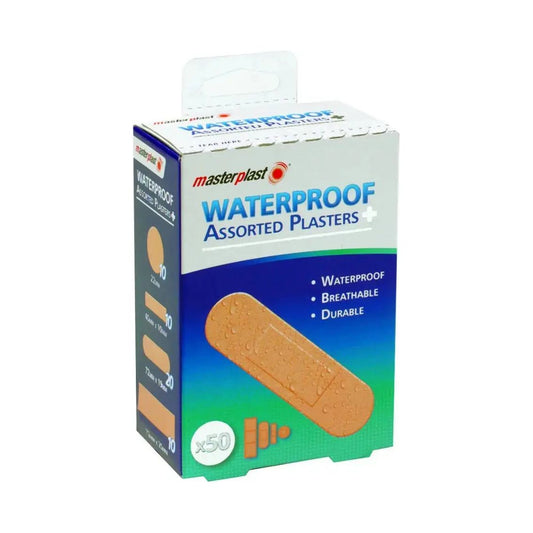 Assorted Water Proof Plasters 50 Pack - Box of 16