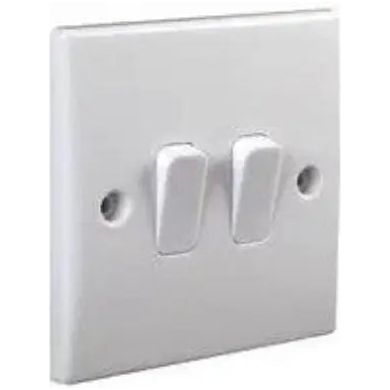Pro Elec Switch 2 Gang 2 Way Curve - Box of 10
