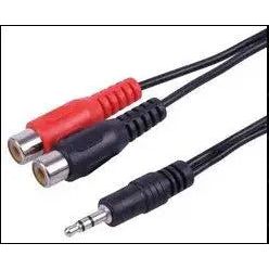 Pro Signal 3.5mm ST Plug To 2x Phono PSG08923