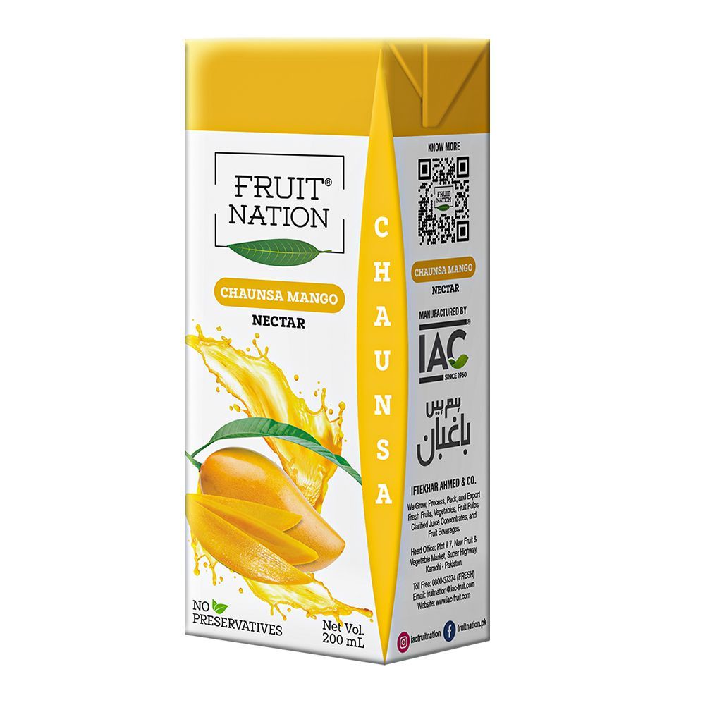 Fruit Nation Chaunsa Mango Premium Nectar Fruit Drink 6 x 200ml