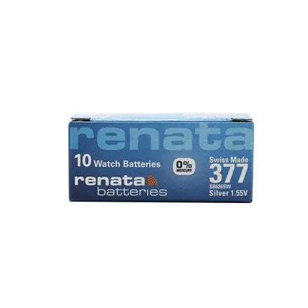 RENATA Swiss 377 SR626SW Watch Battery - Box of 10