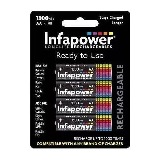 Rechargeable AA Ni-MH Batteries 1300mAh InfaPower