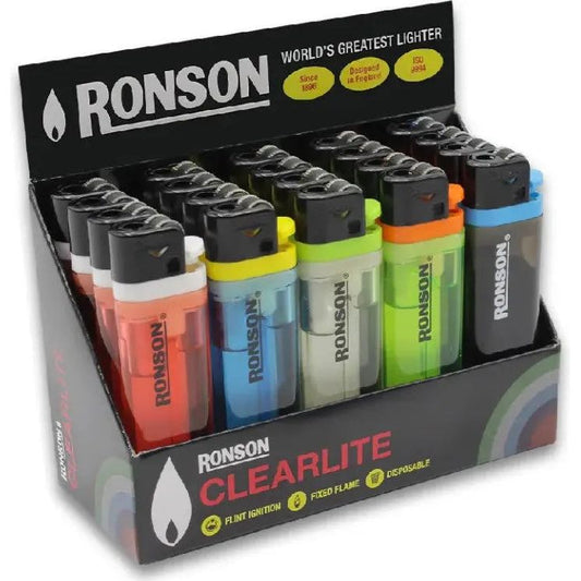 Ronson Clearlite Disposable Lighter 20 Pack - Box of 3