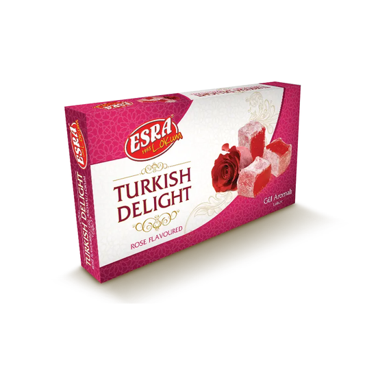 Rose Flavoured Turkish Delight Esra Lokum - Box of 12