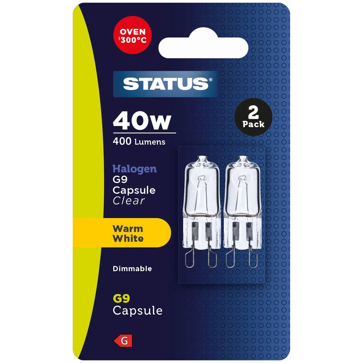 G9 Oven Capsule 40W Pack of 2 Status 10's