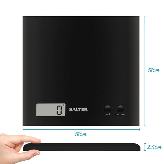 BLACK+DECKER BXBS0001GB Digital Bathroom Scale, High Precision Sensor System, Durable Tempered Glass, LCD Display, White