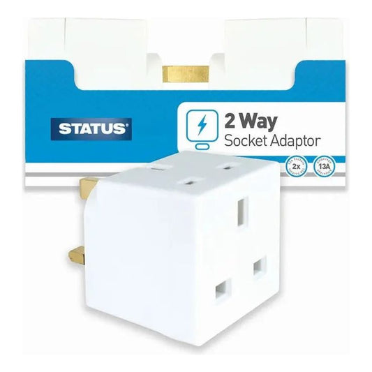 Status 2 Way Non-Fused Socket Adaptor - Box of 8