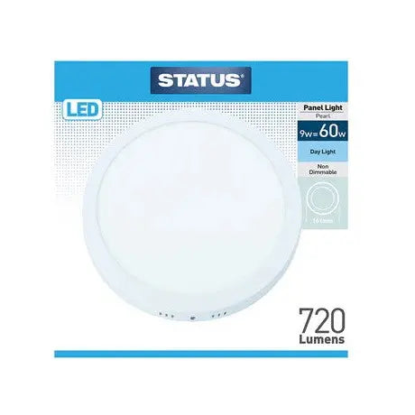 Status LED Surface Mount Pearl Day Light 9w=60w 161mm 720 Lumens
