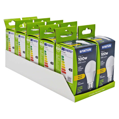 GLS Edison Screw Warm White 100w (13w) E27 Pearl LED Bulb