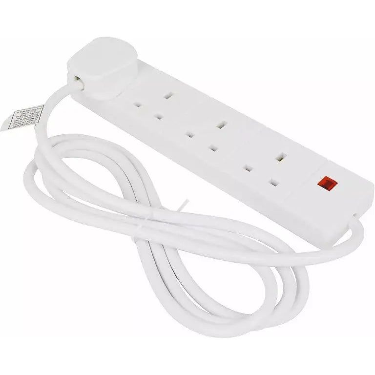 Status S4W4MS6 4-Way Extension Socket with Neon Indicator