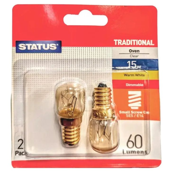 Status SES E14 Oven Bulb 15W 2 Pack - Box of 10